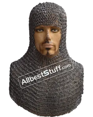 17 Gauge 8 mm Round Riveted Maille Coif